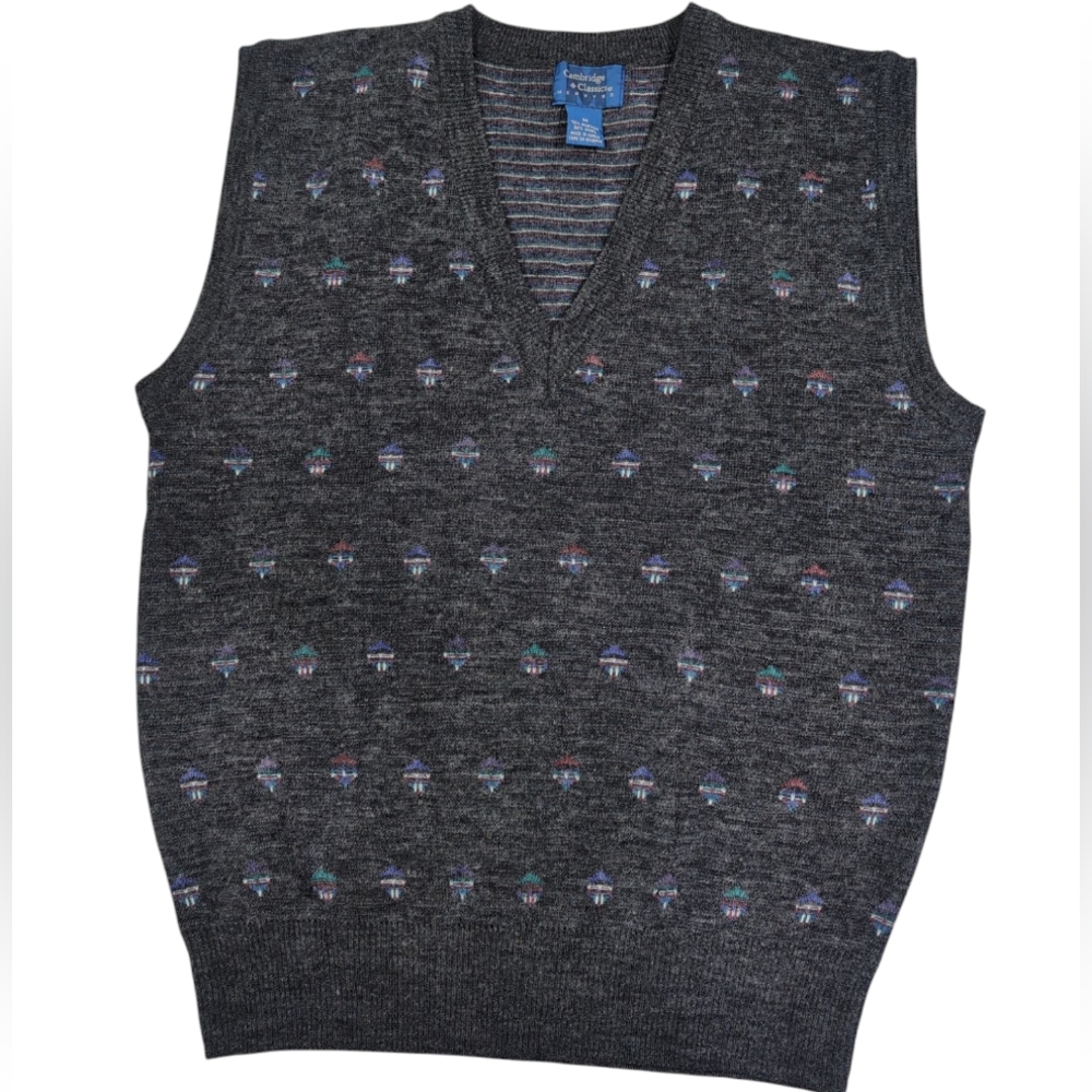 Cambridge Classics Mervyns Sweater Vest, Wool Blend, Vintage, Men's Medium, Golf